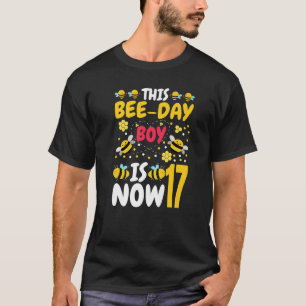 This Bee Day Boy Is Now 17 17th Birthday Party 17 T-Shirt