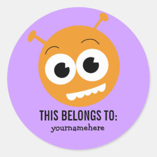 THIS BELONGS TO CLASSIC ROUND STICKER