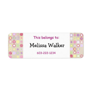 This belongs to - Custom Name Pink Dots Kid's