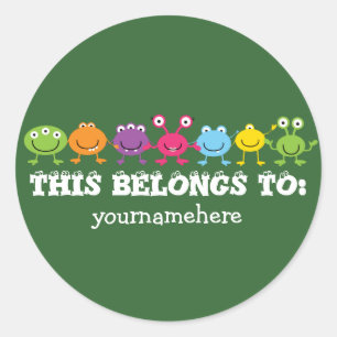 THIS BELONGS TO Cute Alien Stickers