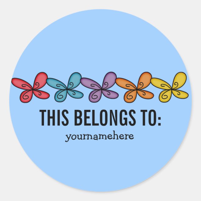 THIS BELONGS TO Cute Doodle Flower Stickers (Front)