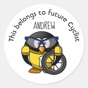 This belongs to future Cyclist Classic Round Sticker