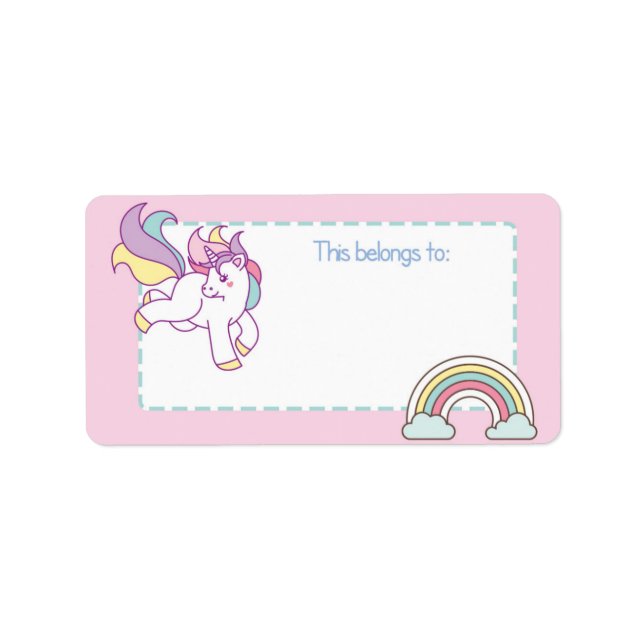 This belongs to  label - Cute unicorn 2 (Front)