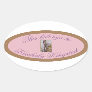 this belongs to oval sticker