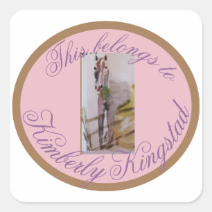 this belongs to oval sticker