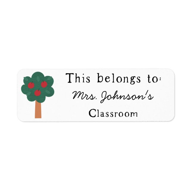 This Belongs to Teacher Classroom Label Stickers (Front)