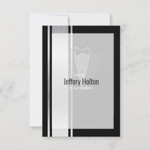 This black & white tuxedo nobleman thank you card