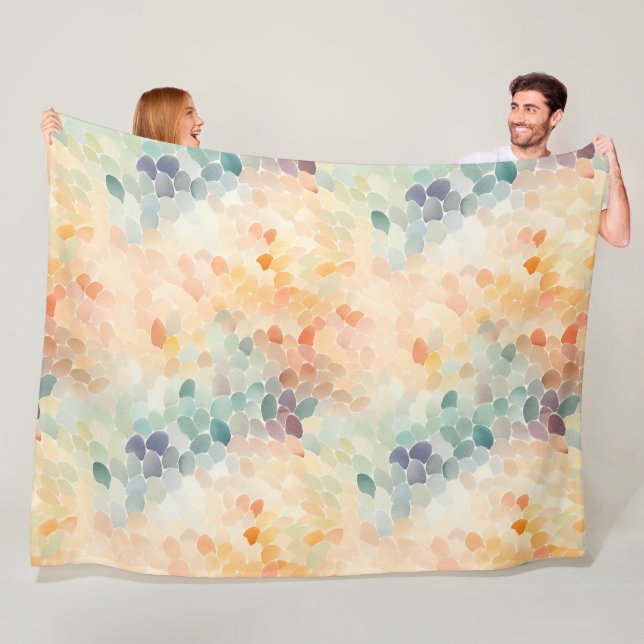 This blanket features a soft pastel abstract water (In Situ)