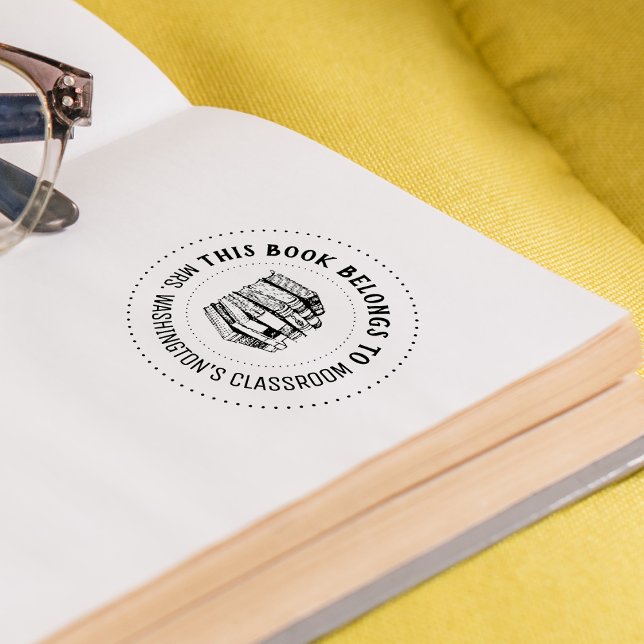 This Book Belongs Personalised Self-inking Stamp (This Book Belongs Personalized Self-inking Stamp)