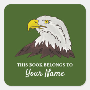 This book belongs to American eagle square sticker
