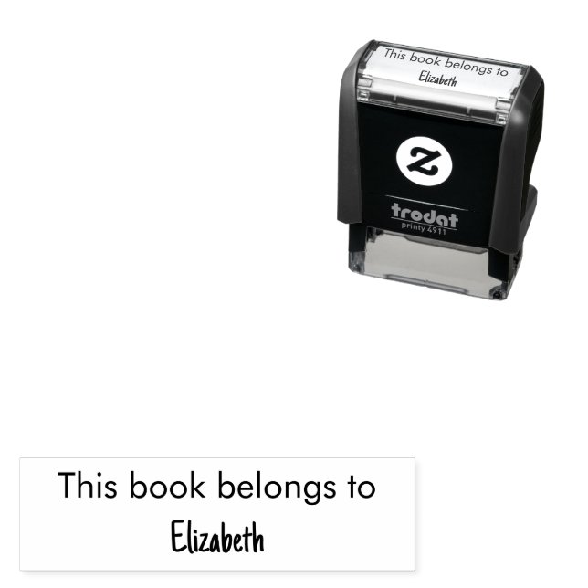 This Book Belongs To and Owner's Name Self-inking Stamp (In Situ)