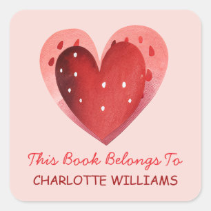 This Book Belongs to Back to School Bookplates Square Sticker