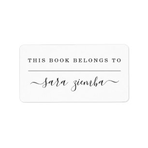 This Book Belongs to Book Label