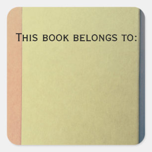 This book belongs to: book labels