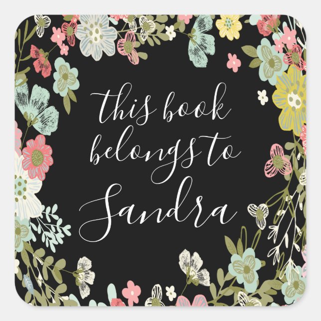 This Book Belongs To Book Name Plate Label Sticker (Front)