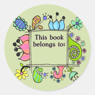 This Book Belongs To Book Name Plate Label Sticker