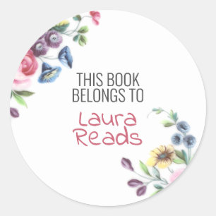 This book belongs to classic round sticker