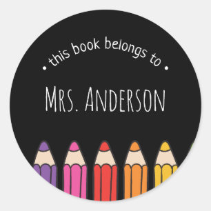 This Book Belongs To Classic Round Sticker