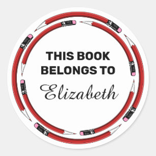 This book belongs to classic round sticker