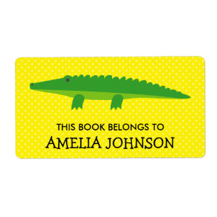 This book belongs to crocodile bookplate labels
