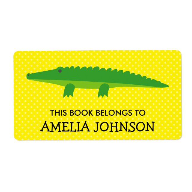 This book belongs to crocodile bookplate labels (Front)