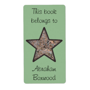This Book Belongs To Custom Name Rock Texture Star
