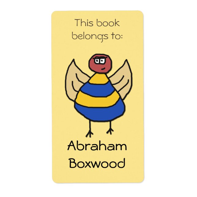 This Book Belongs To Custom Name Stick People (Front)