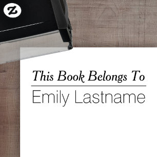 This Book Belongs To - Custom Name with line Self-inking Stamp