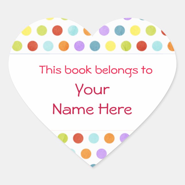 This Book Belongs To Custom Sticker (Front)