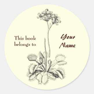 This Book Belongs To Floral Classic Round Sticker