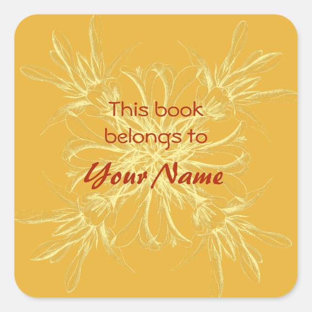 This Book Belongs To Flower Stickers (Front)