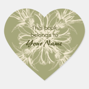 This Book Belongs To Flower Stickers