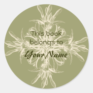 This Book Belongs To Flower Stickers