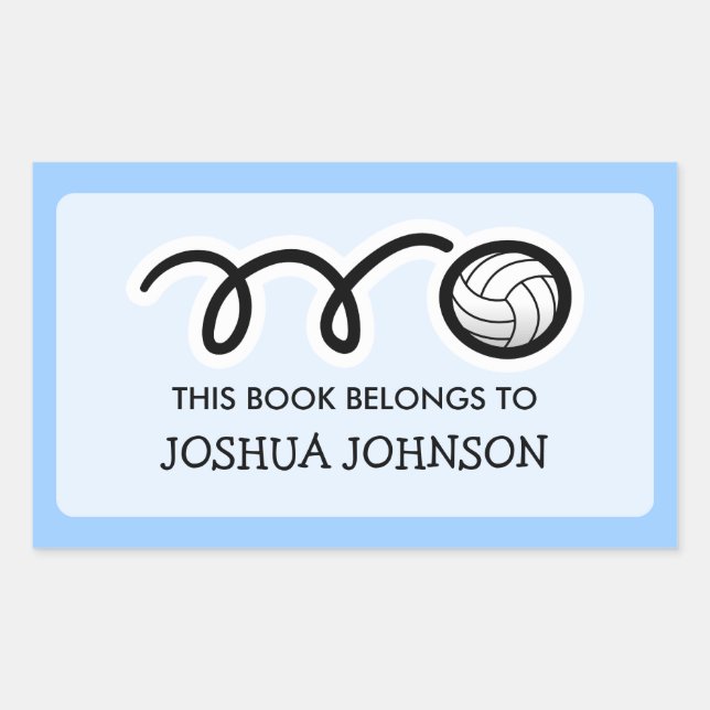 This book belongs to label stickers | Volleyball (Front)