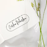 This Book Belongs To Modern Script Name Bookplate Rubber Stamp<br><div class="desc">Modern and minimalist custom book stamps. This wooden stamp features a simple, stylish typography and a chic curved line border. A chic nameplate stamp design that can be used for books, school or class notebooks, journals, planners, and more! We have chosen a modern handwriting-style script lettering for the name. A...</div>