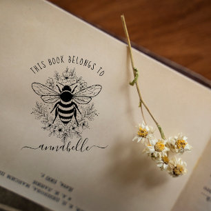 This Book Belongs To   Monogram Book Stamp