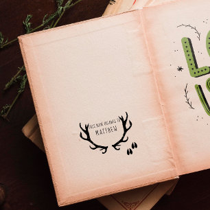 This Book Belongs To   Monogram Rubber Stamp