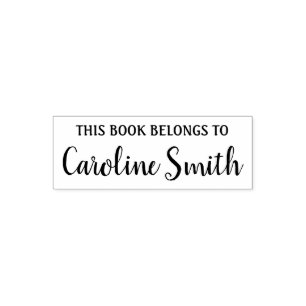This book belongs to name storybook style self-inking stamp