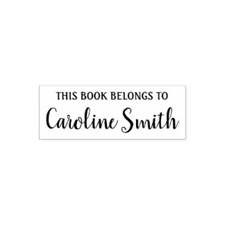This book belongs to name storybook style self-inking stamp