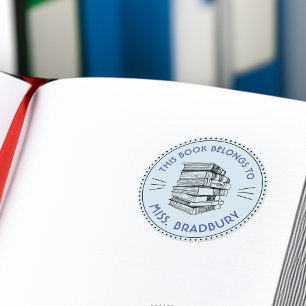 This Book Belongs To Personalised Classic Round Sticker