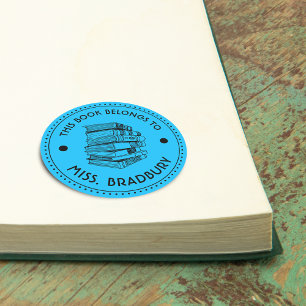 This Book Belongs To Personalised Classic Round Sticker