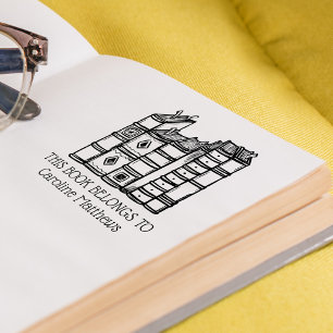This Book Belongs To Personalised Rubber Stamp