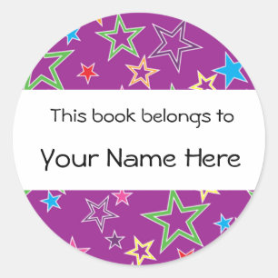 This Book Belongs To Personalised Sticker