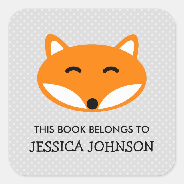This book belongs to red fox bookplate stickers (Front)
