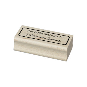 This Book Belongs to Signature Personalised Rubber Stamp