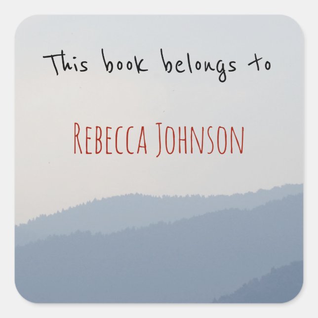 This book belongs to square sticker (Front)