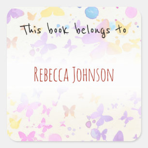 This book belongs to square sticker