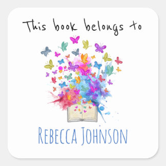 This book belongs to square sticker