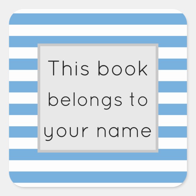 This book belongs to square sticker (Front)