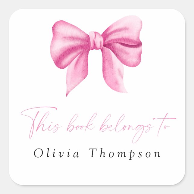 This book belongs to square sticker (Front)